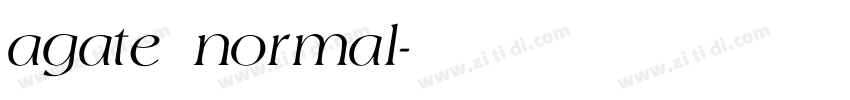 agate normal字体转换